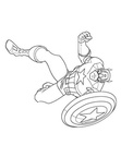 Captain America Coloring Book Page