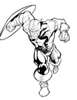 Captain America Coloring Book Page
