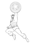 Captain America Coloring Book Page