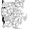 Ninja Turtles Coloring Book Page