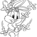 Baby Bugs Baby Looney Tunes Coloring Book Page