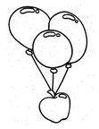Balloons Basic Shapes Toddler Beginner Coloring Book Page