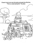 Chase Paw Patrol Coloring Book Page