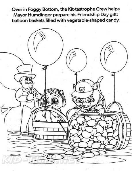 Humdinger and Catastrophe Kittens Paw Patrol Coloring Book Page ...