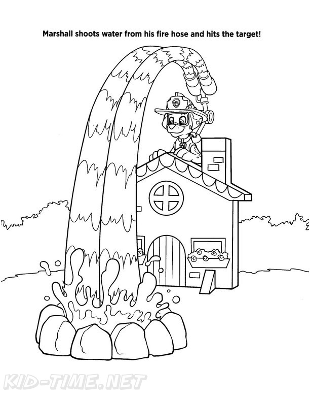 Marshall Paw Patrol Coloring Book Page