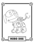 Robo Dog Paw Patrol Color Book Page