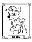 Rocky Paw Patrol Coloring Book Page