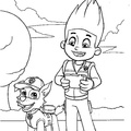 Rocky Paw Patrol Coloring Book Page