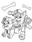Rubble Paw Patrol Coloring Book Page