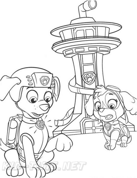 Paw Patrol Lookout Tower Coloring Book Page