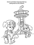 Paw Patrol Lookout Tower Coloring Book Page