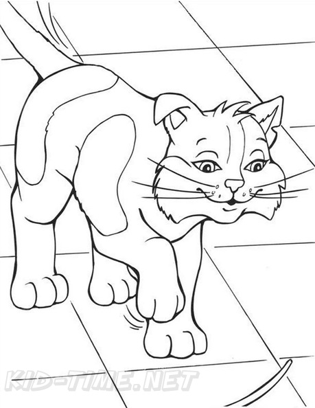 Princess Barbie Cat Coloring Book Page