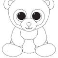 Bamboo Bear Beanie Boo Coloring Book Page