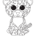Leona Leopard Beanie Boo Coloring Book Page