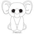 Peanut Elephant Beanie Boo Coloring Book Page