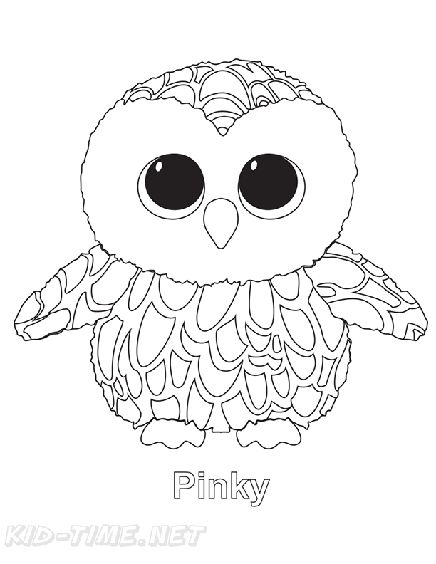 free printable beanie boo coloring pages