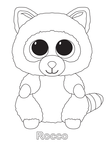 Rocco Raccoon Beanie Boo Coloring Book Page
