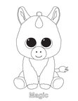 Magic Unicorn Beanie Boo Coloring Book Page