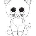 Moonlight Cat Beanie Boo Coloring Book Page