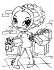 Lisa Frank Doll Coloring Page