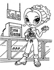 Lisa Frank Doll Coloring Page