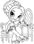 Lisa Frank Doll Coloring Page