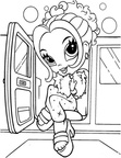 Lisa Frank Doll Coloring Page