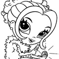 Lisa Frank Doll Coloring Page