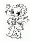 Lisa Frank Doll Coloring Page