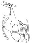 Helicopter Coloring Book Page