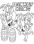 Donkey Kong Coloring Book Page